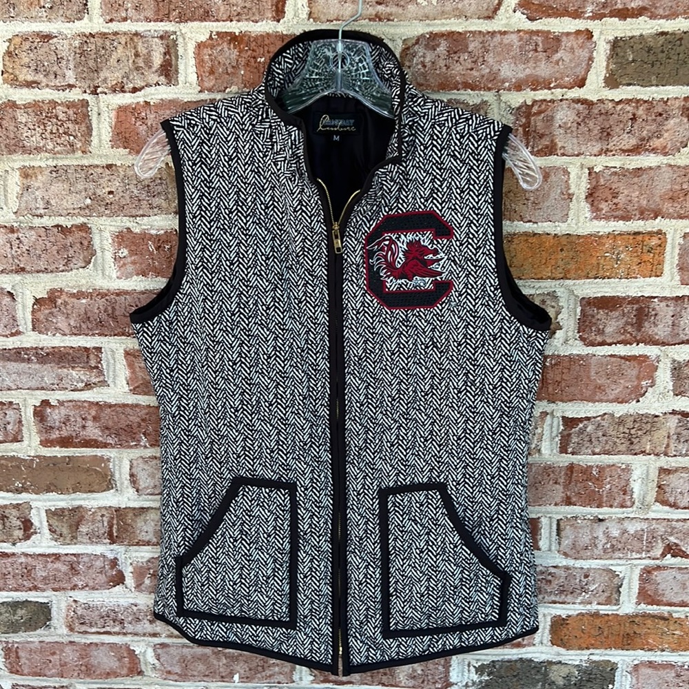 South Carolina Gamecocks full zip sleeveless vest Gameday Couture size M